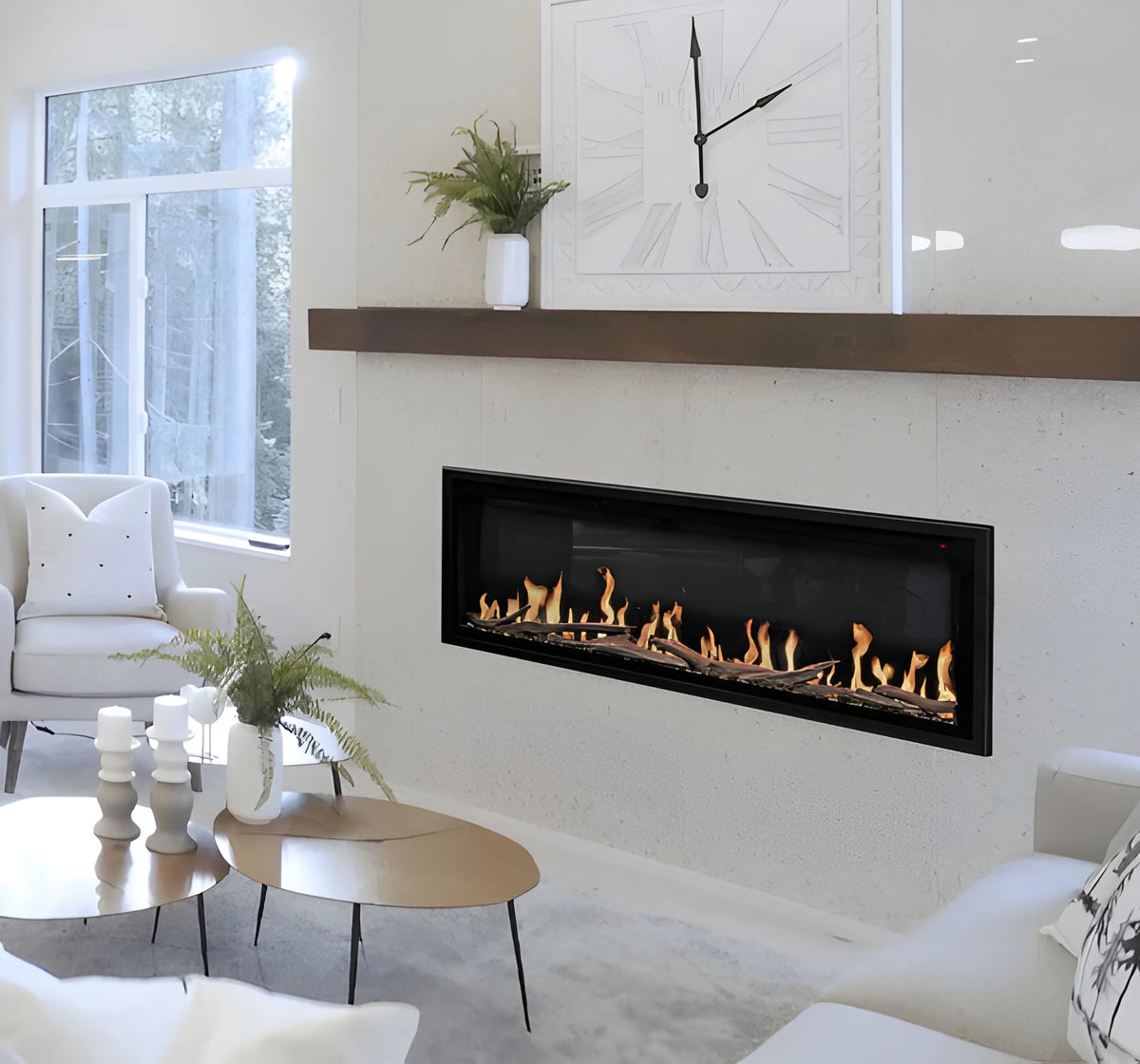 Modern Flames Orion Slim 52" Heliovision Built-in/Wall Mounted Virtual Linear Electric Fireplace