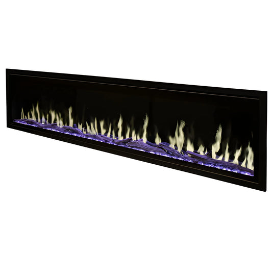 Modern Flames Orion Slim 100" Heliovision Built-in/Wall Mounted Virtual Linear Electric Fireplace