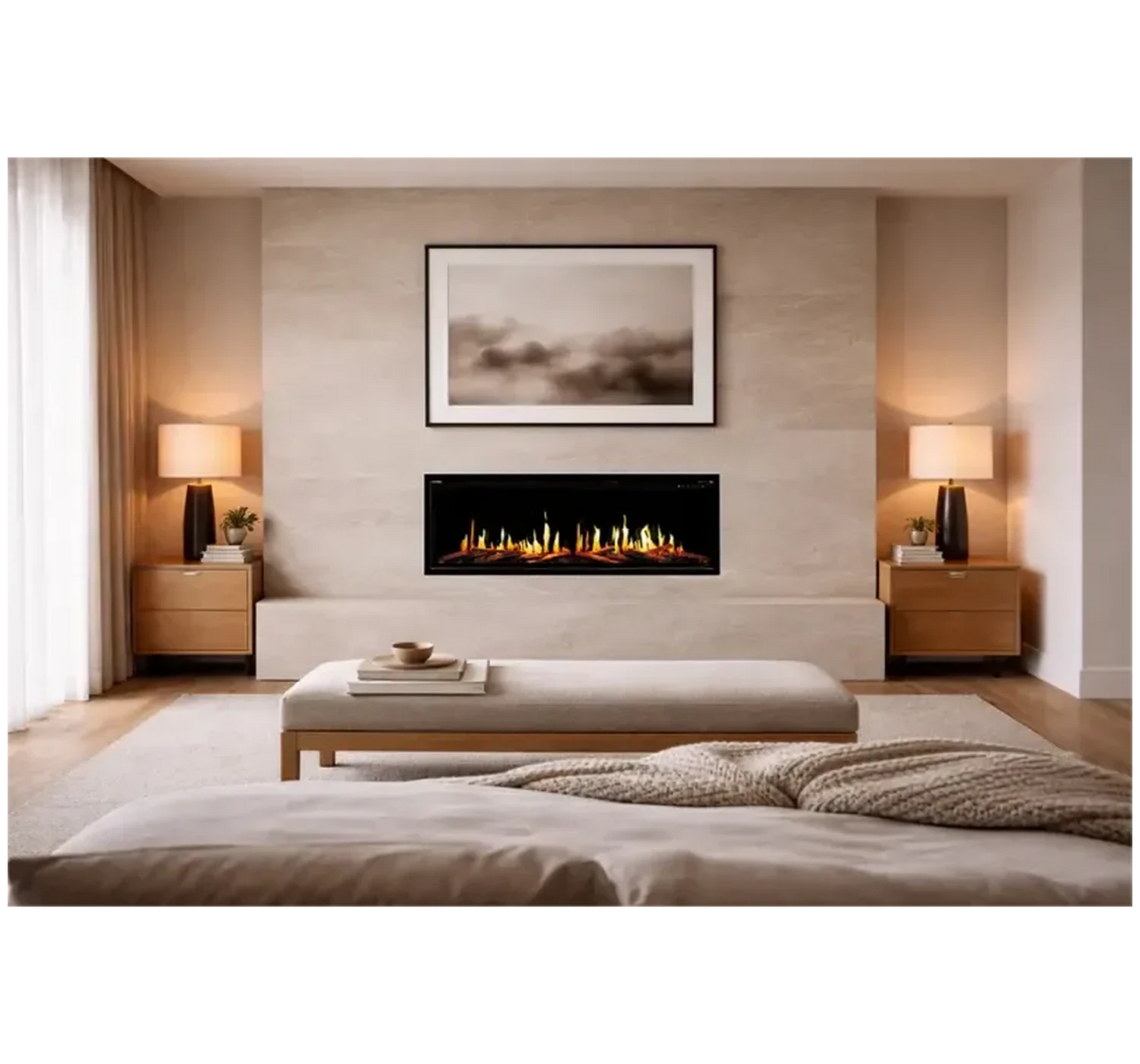Modern Flames Orion V2 Slim 60" Heliovision Virtual Smart Built-In Electric Fireplace