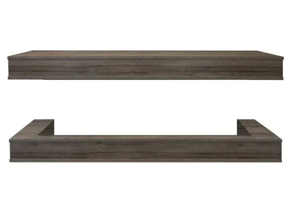 Modern Flames Weathered Walnut Studio Suite Premium Wall Mounted Cabinet for 80" Landscape Pro Multi Fireplace