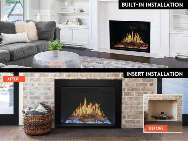 Modern Flames Orion Traditional 26" Heliovision Built-in Virtual Electric Fireplace Insert