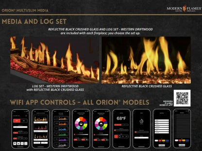 Modern Flames Orion Traditional 36" Heliovision Built-in Virtual Electric Fireplace Insert