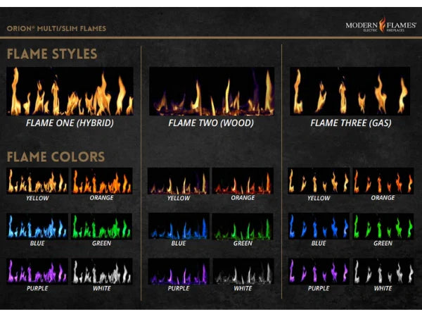 Modern Flames Orion Traditional 42" Heliovision Built-in Virtual Electric Fireplace Insert