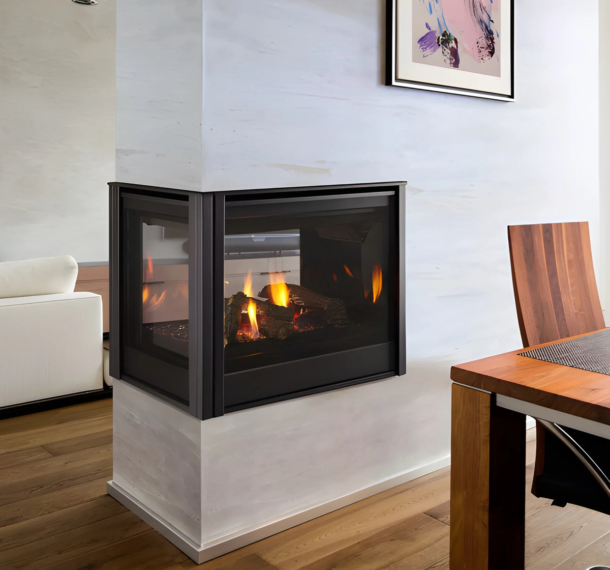 Majestic Pier 36" Traditional Multi-Sided Top/Rear Direct Vent Gas Fireplace with IntelliFire Touch Ignition System