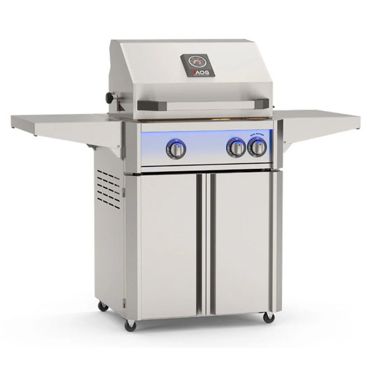 AOG L-Series 24" 2-Burner Portable Gas Grill with Backburner and Rotisserie Kit