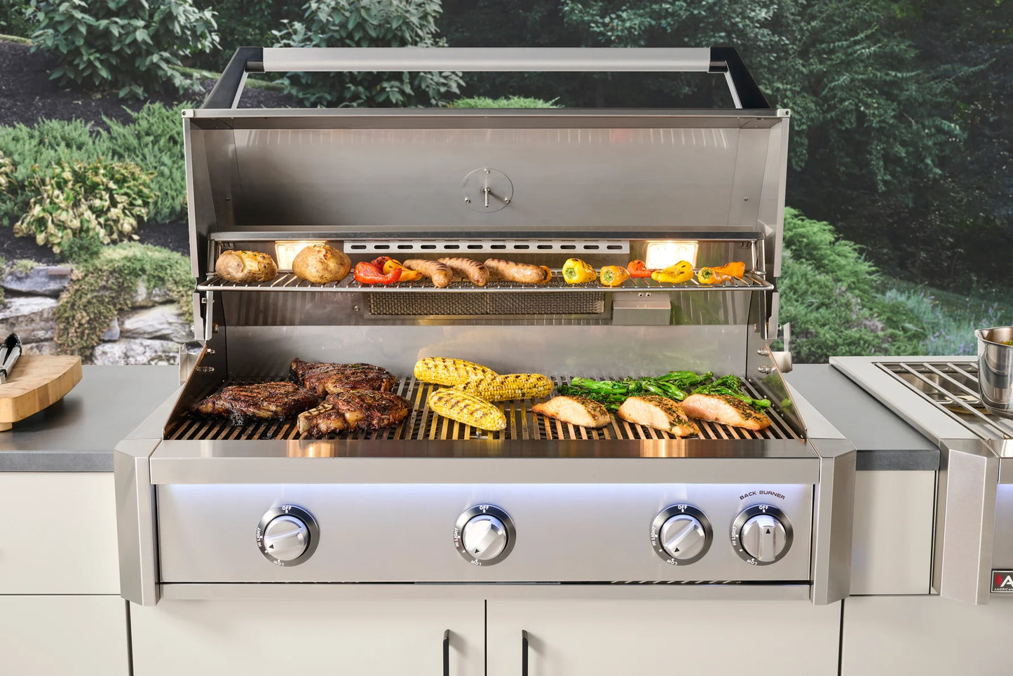 AOG L-Series 24" 2-Burner Portable Gas Grill with Backburner and Rotisserie Kit