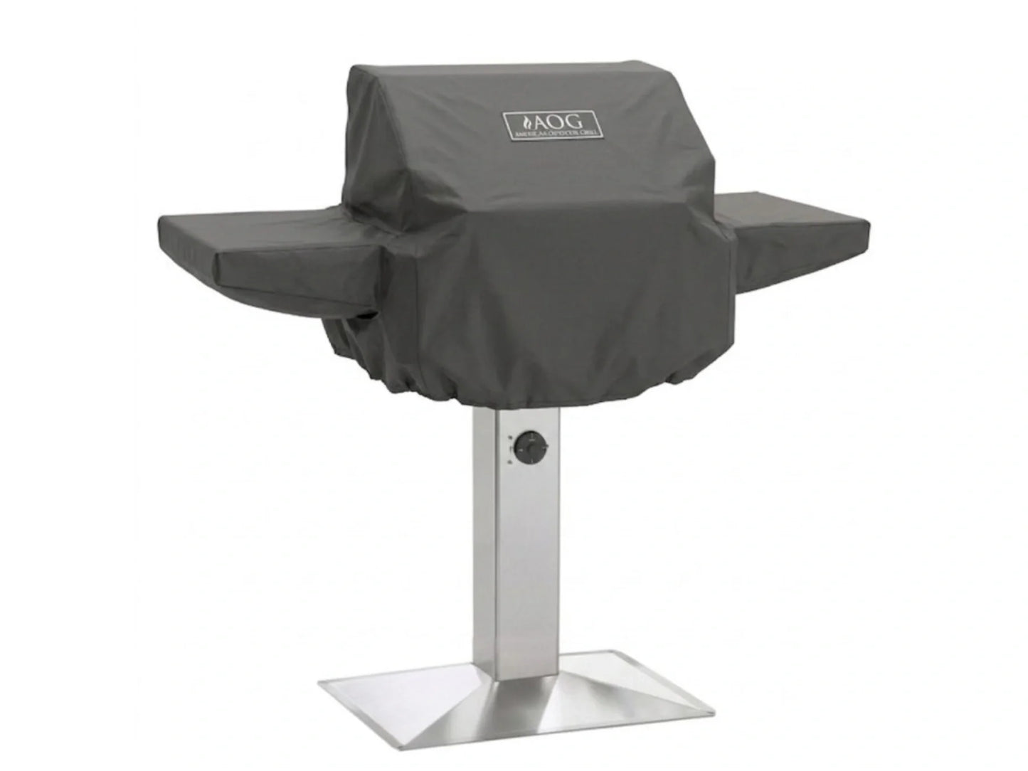 AOG 24" Post Mount Grill Vinyl Protective Cover Weather Resistant Outdoor Grill Protection