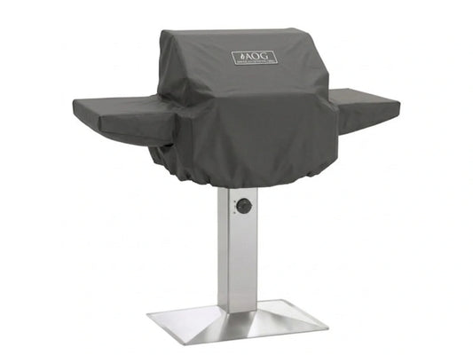 AOG 24" Post Mount Grill Vinyl Protective Cover Weather Resistant Outdoor Grill Protection