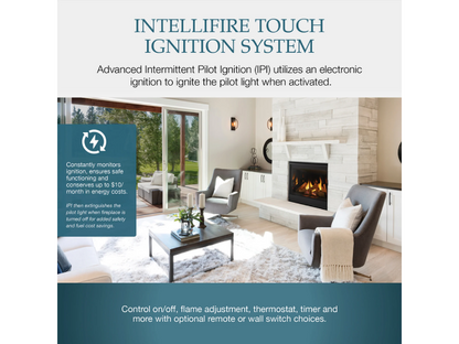 Majestic Quartz 32" Traditional Top/Rear Direct Vent Propane Gas Fireplace with IntelliFire Touch Ignition System