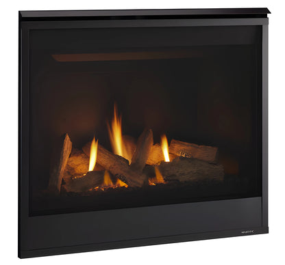 Majestic Quartz 36" Traditional Top/Rear Direct Vent Natural Gas Fireplace with IntelliFire Touch Ignition System
