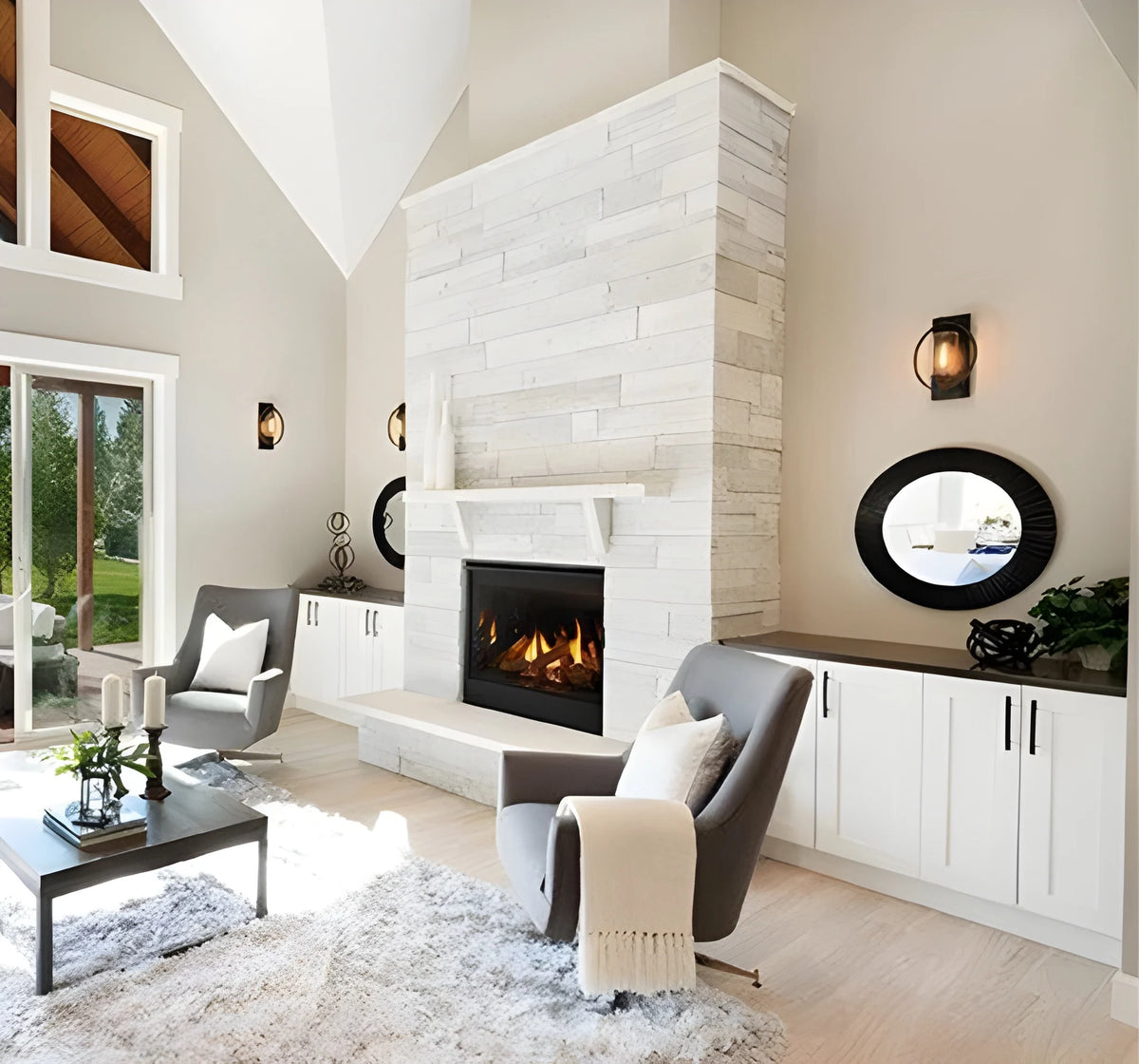 Majestic Quartz 36" Traditional Top/Rear Direct Vent Natural Gas Fireplace with IntelliFire Touch Ignition System