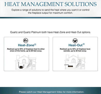 Majestic Quartz 36" Traditional Top/Rear Direct Vent Natural Gas Fireplace with IntelliFire Touch Ignition System