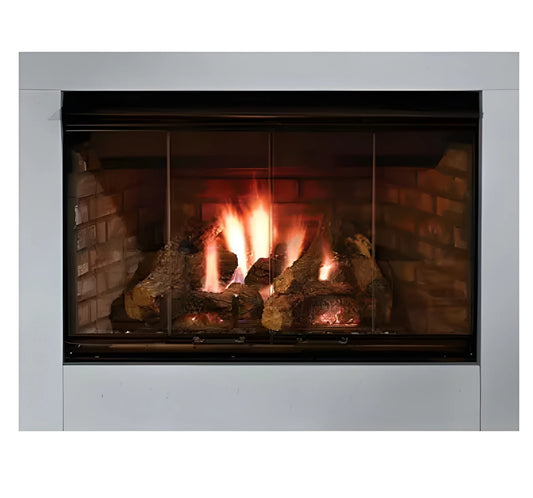 Majestic Reveal 36" Traditional Open Hearth B-Vent Natural Gas Fireplace with IntelliFire Ignition System and Traditional Refractory
