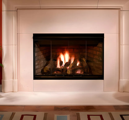 Majestic Reveal 36" Traditional Open Hearth B-Vent Natural Gas Fireplace with IntelliFire Ignition System and Traditional Refractory