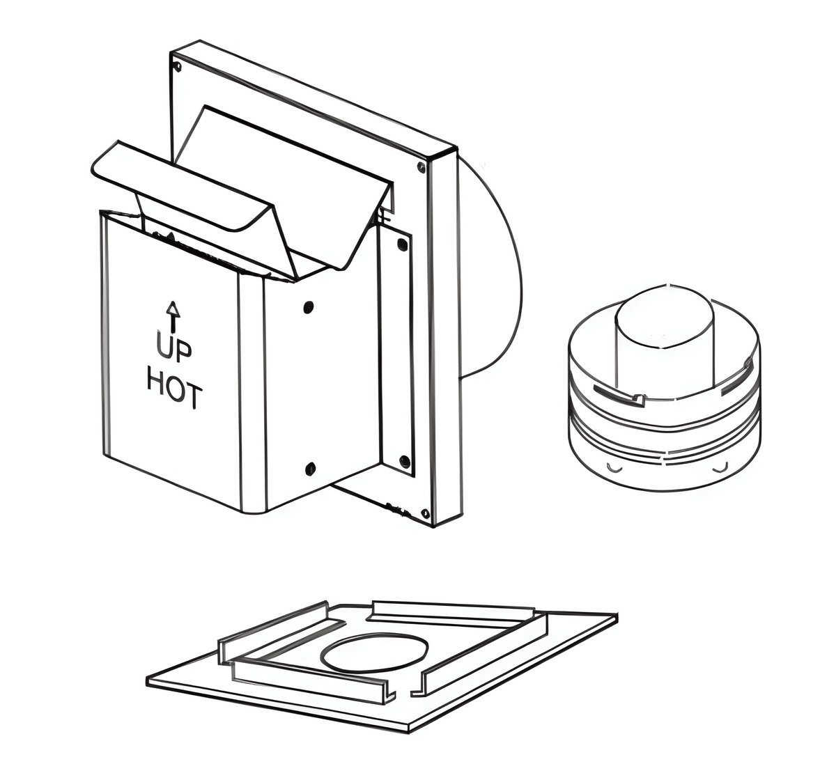 Superior F1798 SV4.5 20" Compact Termination Kit with Shield for DRC2033, DRT2033 and DRT2035 Gas Fireplaces