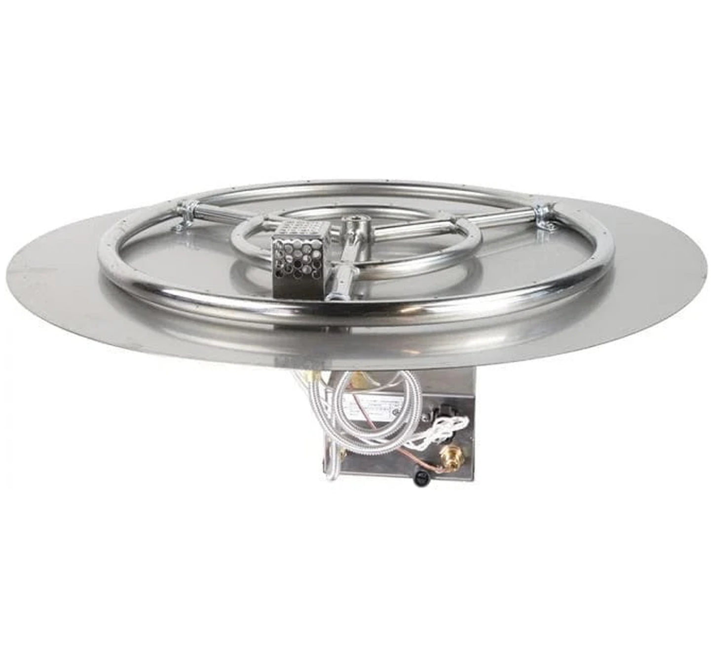 Grand Canyon Round Flat Stack Outdoor Natural Gas or Propane Weather Beater Electronic Control Fire Pit Stack Kit