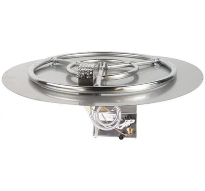 Grand Canyon Round Flat Stack Outdoor Natural Gas or Propane Weather Beater Electronic Control Fire Pit Stack Kit
