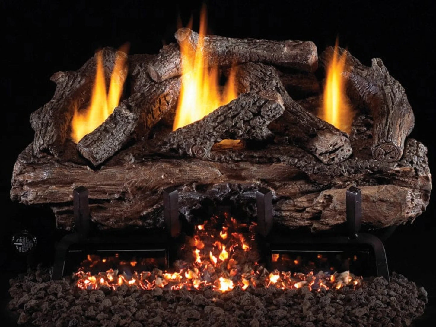 Real Fyre 16/18" Charred Aged Split Vent-Free Gas Log Set