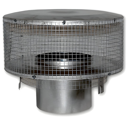Superior Hi-Temp Round Top with Mesh Screen for 8" Wood Burning Chimney