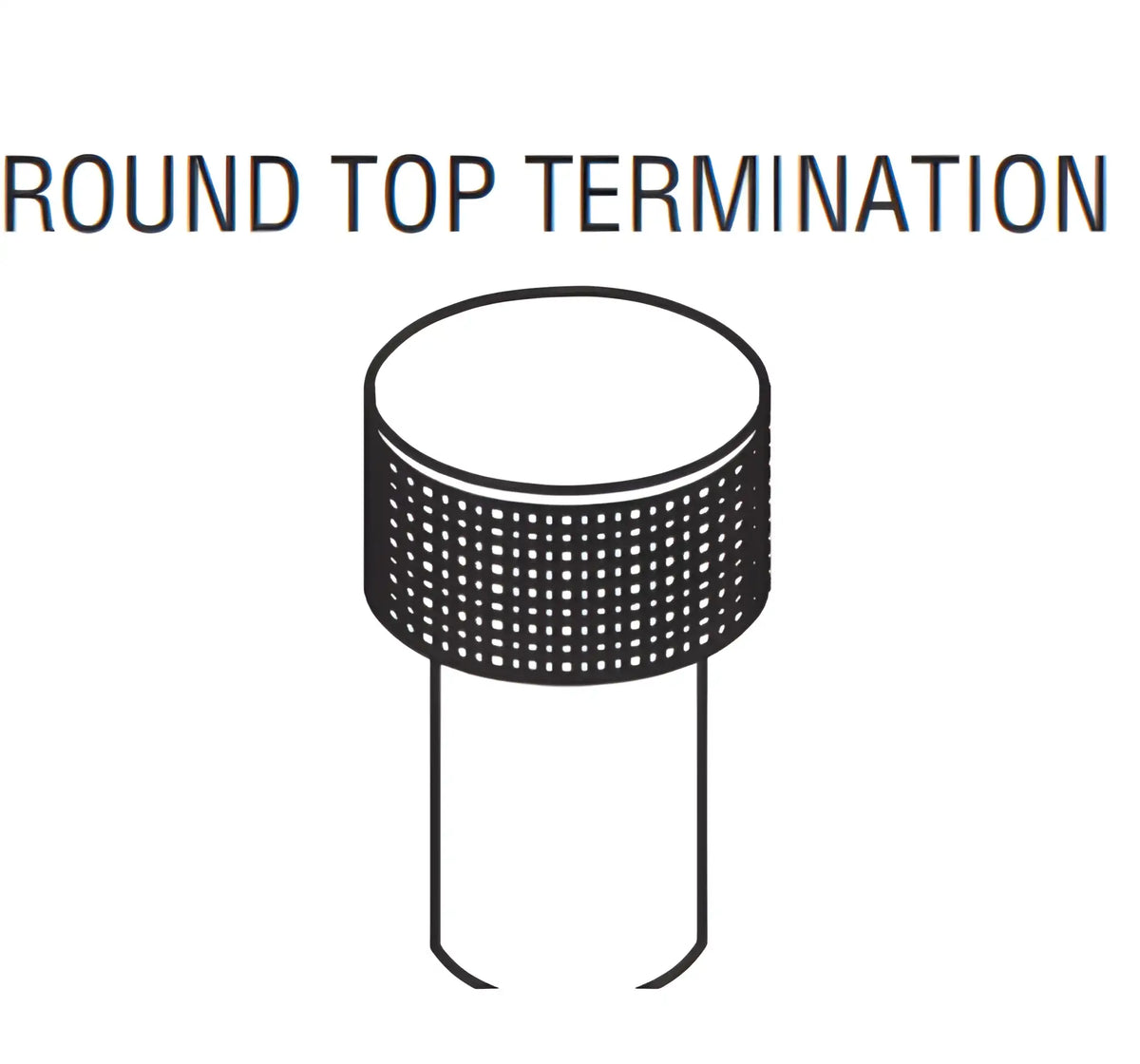 Superior Round Top-Termination Cap With Slip Section and Mesh Screen for 8" Wood Burning Chimney