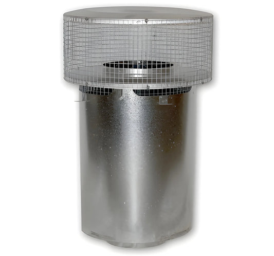 Superior Hi-Temp Round Top with Mesh Screen and Slip Section for 8" Wood Burning Chimney