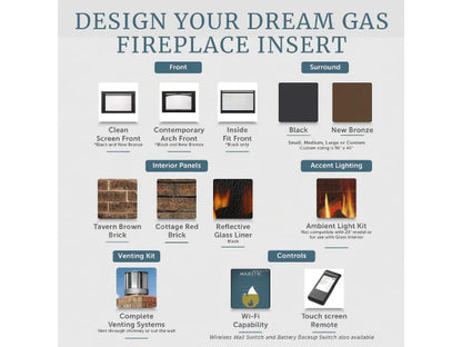 Majestic Ruby Platinum Medium 30" Direct Vent Liquid Propane Gas Fireplace Insert with IntelliFire Touch & Remote