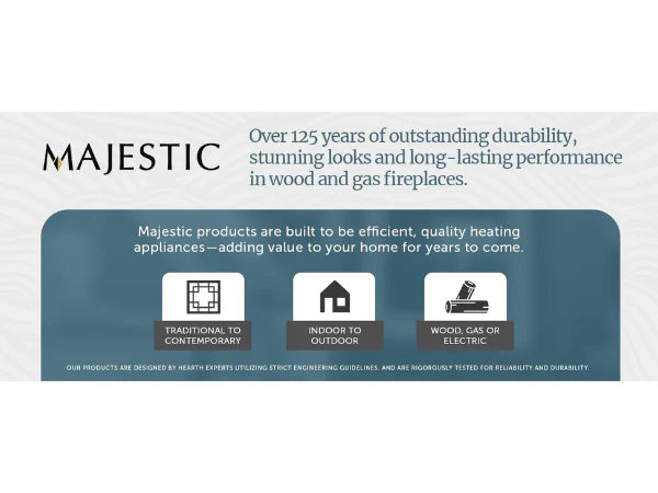 Majestic Ruby Platinum Medium 30" Direct Vent Liquid Propane Gas Fireplace Insert with IntelliFire Touch & Remote