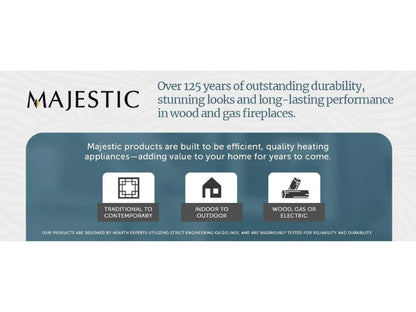 Majestic Ruby Platinum Medium 30" Natural Gas Direct Vent Fireplace Insert with Birch Logs & IntelliFire Touch