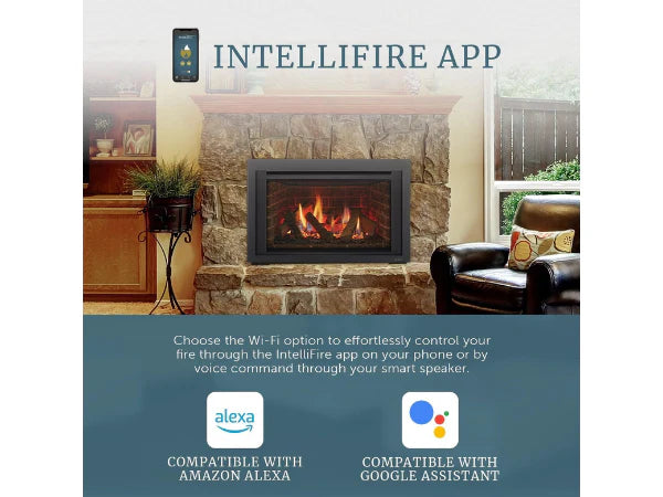 Majestic Ruby Platinum Medium 30" Direct Vent Liquid Propane Gas Fireplace Insert with IntelliFire Touch & Remote