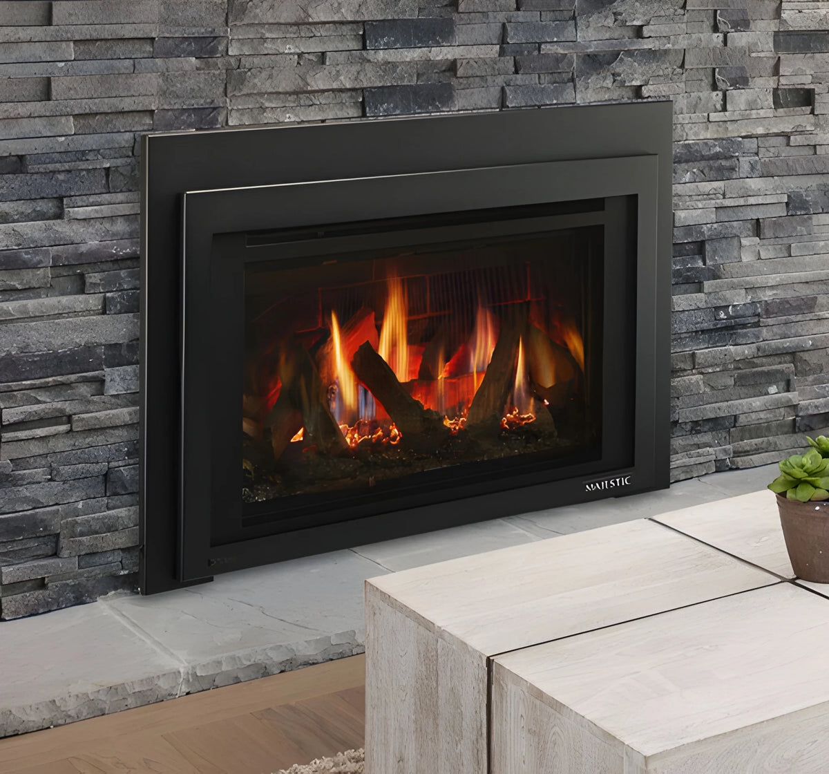 Majestic Ruby Platinum Medium 30" Direct Vent Natural Gas Fireplace Insert with IntelliFire Touch & Remote