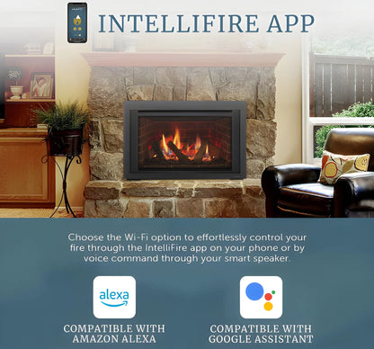 Majestic Ruby Platinum Medium 30" Direct Vent Natural Gas Fireplace Insert with IntelliFire Touch & Remote