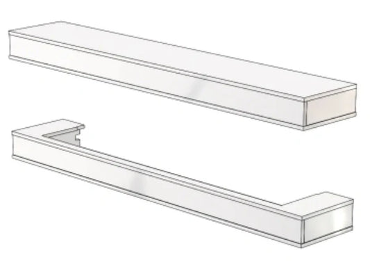 Modern Flames Ready to Finish Studio Suite Wall Mounted Floating Mantel Set for Orion Multi 60" Fireplace