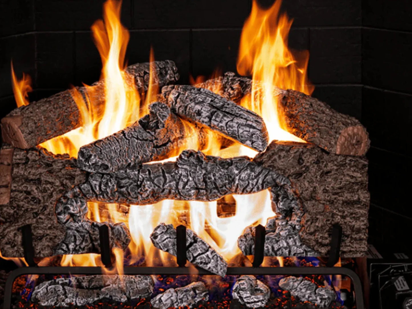 Real Fyre Charred Cinder Oak 24" Vented Gas Log Set