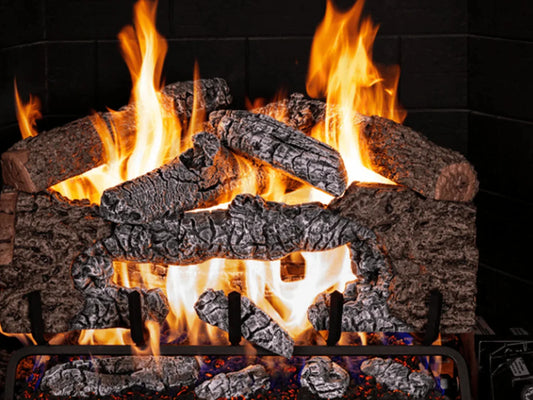 Real Fyre Charred Cinder Oak 24" Vented Gas Log Set