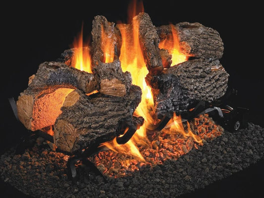 Real Fyre Charred Oak 30" Direct Vent See-Thru Gas Logs