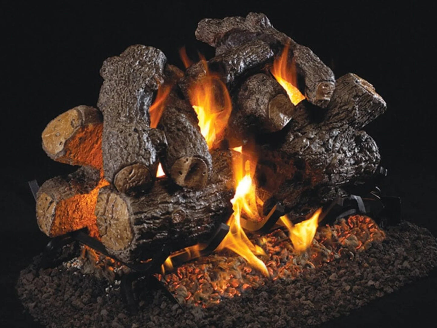 Real Fyre Charred Series 36" Charred Royal English Oak See-Thru Vented Gas Logs