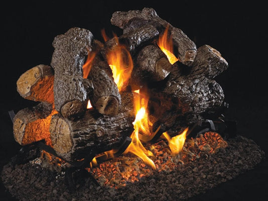 Real Fyre Charred Royal English Oak 18/20" See-Thru Gas Log Sets