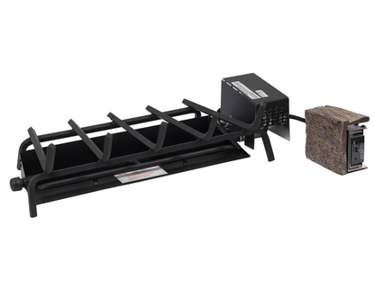 Real Fyre G45 Signature 24 Inch Direct Vent Triple T Natural Gas Burner Systems w/ Heavy Duty Grate