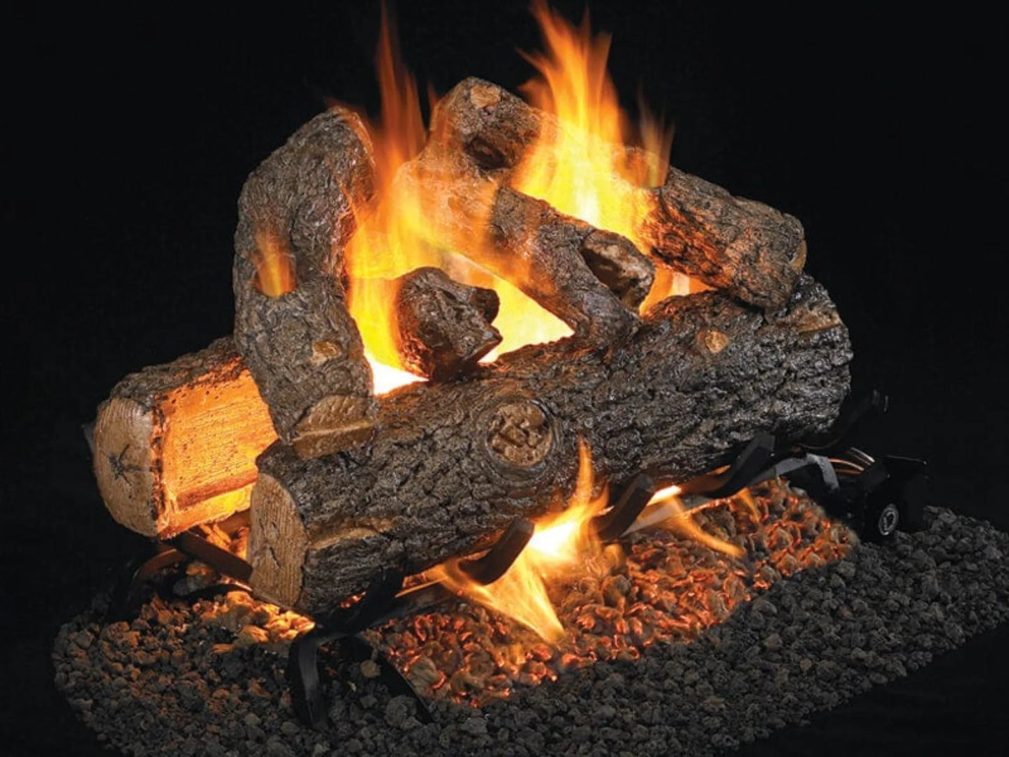 Real Fyre Golden Oak Designer Plus 30" See-Thru Vented Gas Log Set