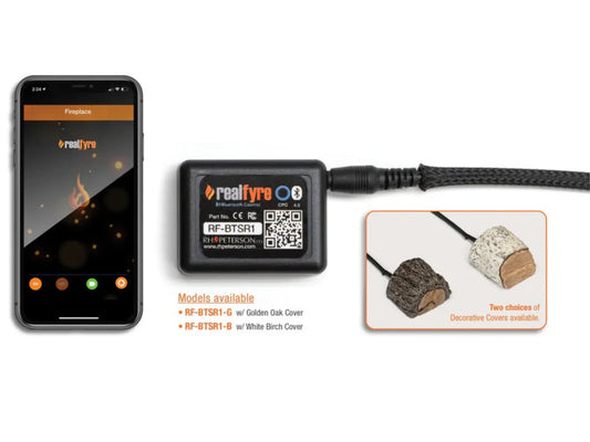 Real Fyre Vent Free ON/OFF Bluetooth Control w/ Golden Oak Cover