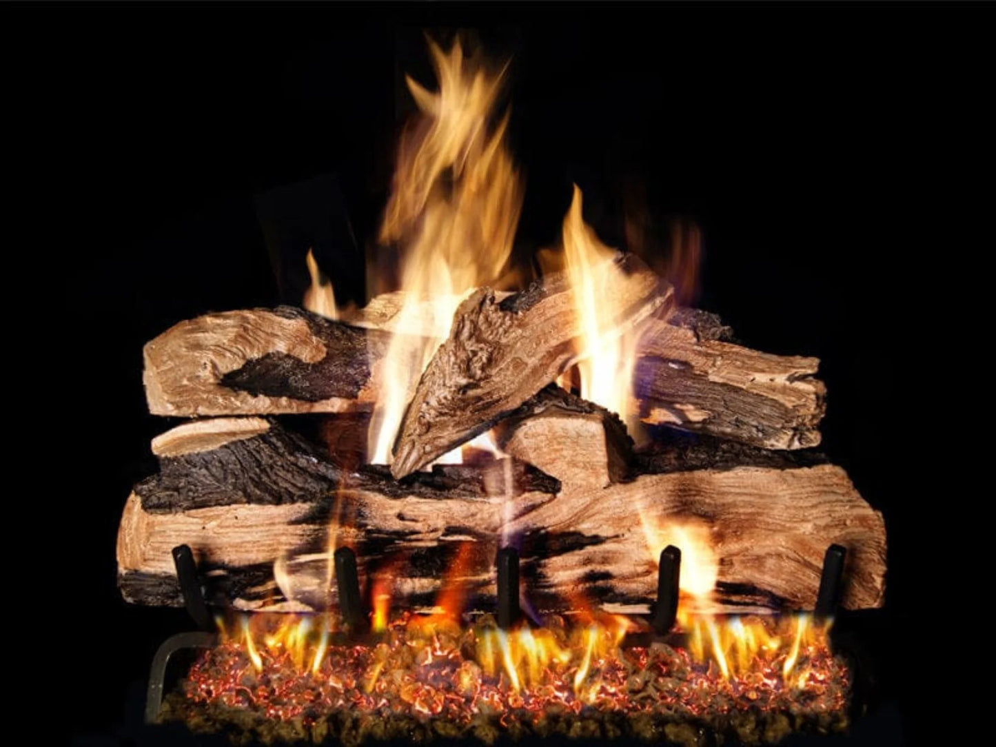 Real Fyre Split Oak Designer Plus 24" Direct Vent See-Thru Gas Log Set