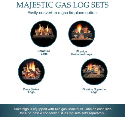 Majestic Sovereign 42" Heat Circulating Traditional Wood Burning Fireplace