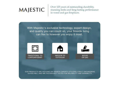 Majestic Sovereign 42" Heat Circulating Traditional Wood Burning Fireplace