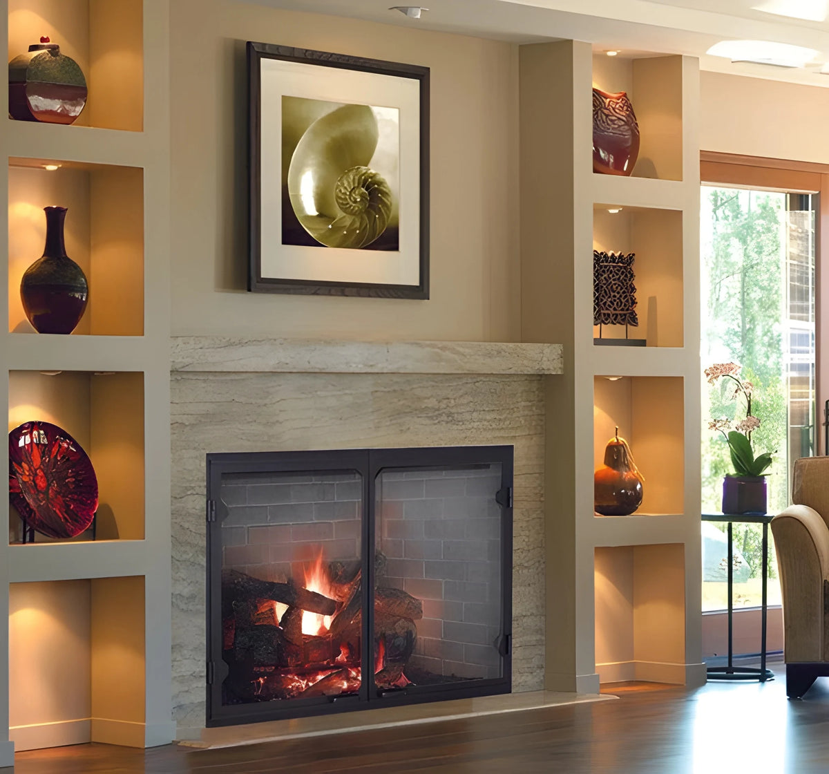 Majestic Biltmore 42" Radiant Traditional Wood Burning Fireplace with Traditional Brick Pattern