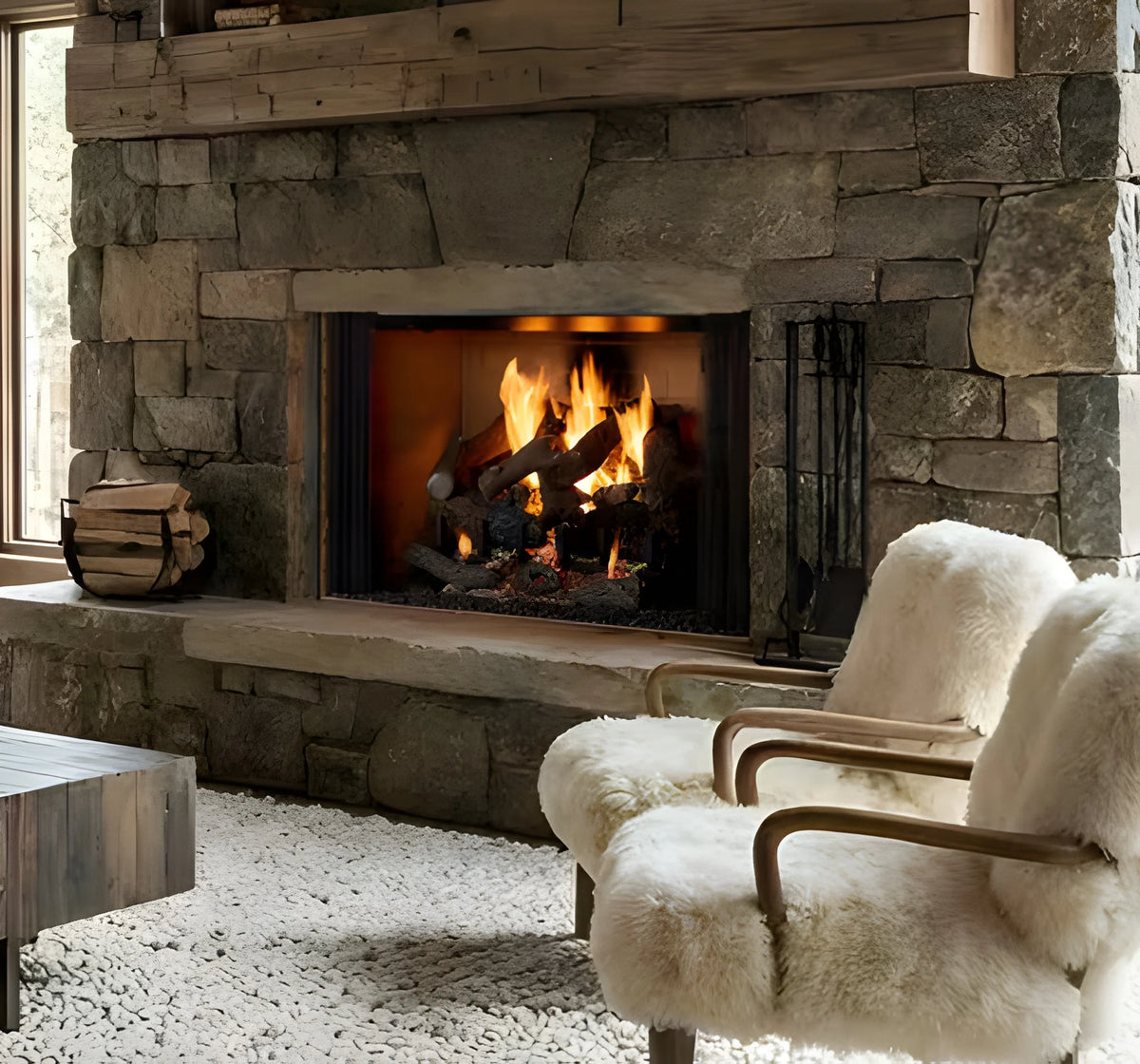Majestic Biltmore 42" Radiant Traditional Wood Burning Fireplace with Traditional Brick Pattern