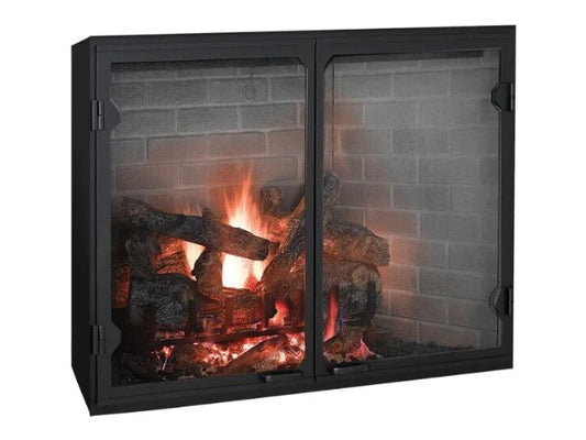 Majestic Biltmore 50" Radiant Traditional Wood Burning Fireplace with Herringbone Brick Pattern