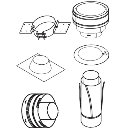 Superior Vertical Termination for Flex Vent- for Secure 4.5/7.5 Vent System