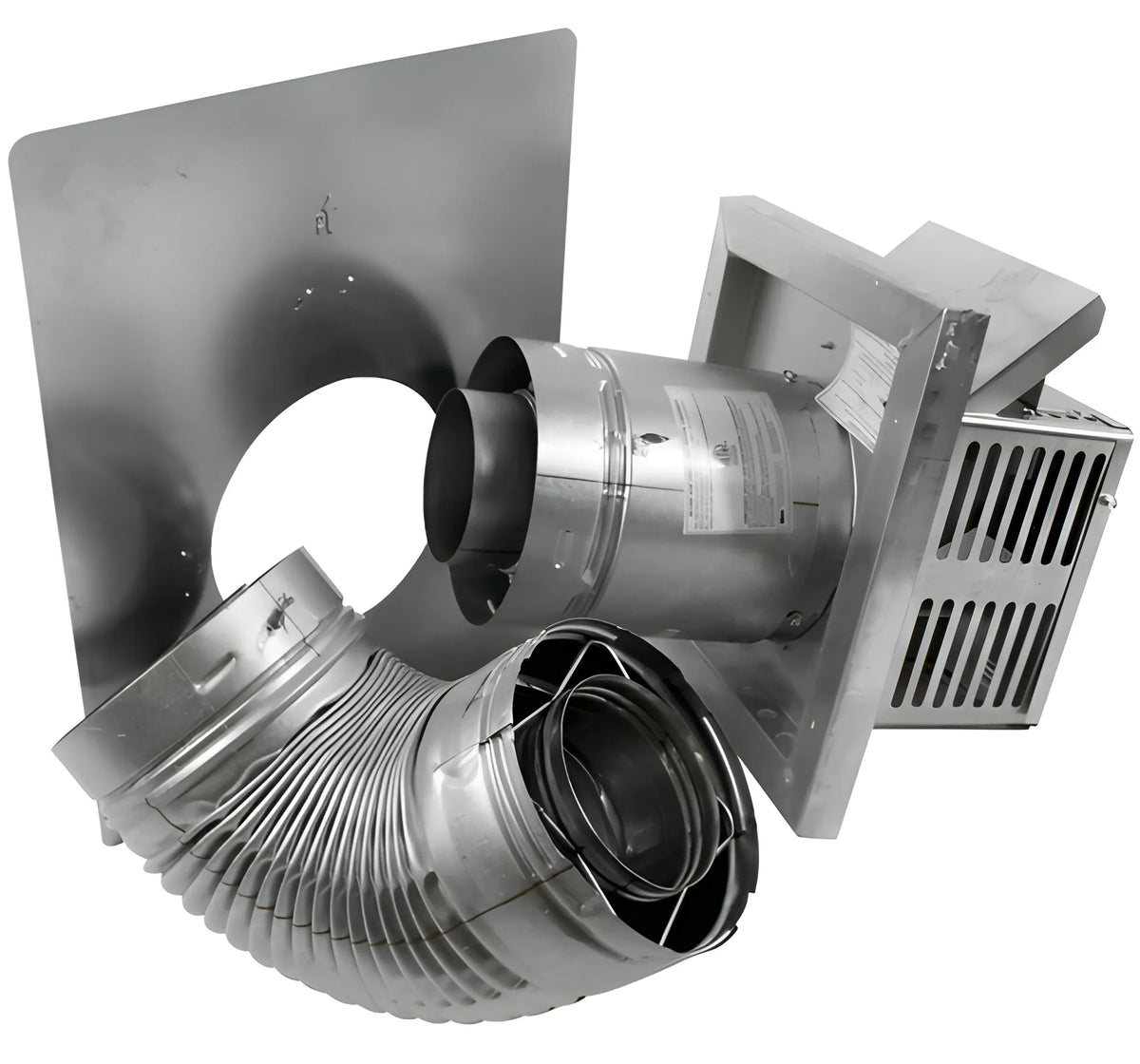 Superior Horizontal Termination Kit, Small Square, Includes SV4.5 90 Elbow for Secure Vent 4.5/7.5 Vent System