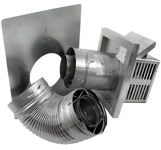 Superior Horizontal Termination Kit, Small Square, Includes SV4.5 90 Elbow for Secure Vent 4.5/7.5 Vent System
