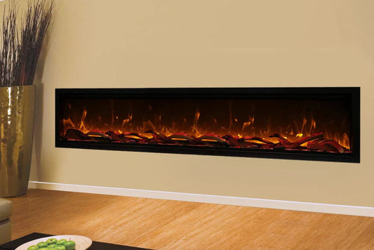 Amantii Symmetry Xtra Tall Bespoke 100" Indoor Outdoor Built-In Smart Electric Fireplace | SYM-100-XT-BESPOKE